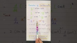 Derivative of sin²(3t) + cos³(t) | Part 4/9 | Infinity Math