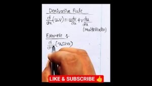 Derivatives Multiplication Rule with examples #class-11,12th math#yt shorts