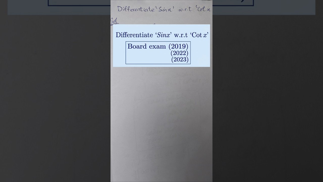 derivative’s very imp question. # #maths #trending #exam #derivatives