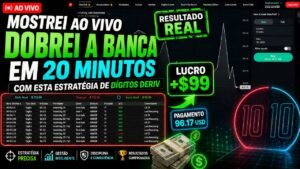 Dobrei a banca em 20 minutos com esta estratégia de dígitos Deriv