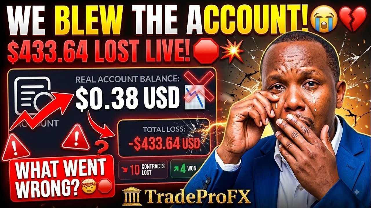 WE BLEW THE ACCOUNT! 😭 $433.64 Loss: What Went Wrong on Deriv Today?