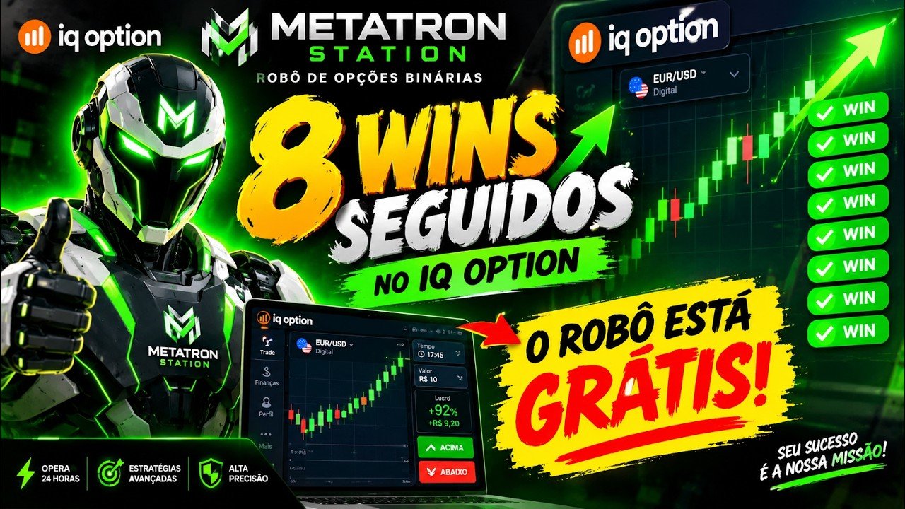 8 wins seguindos na IqOption – Robô está Grátis!!!