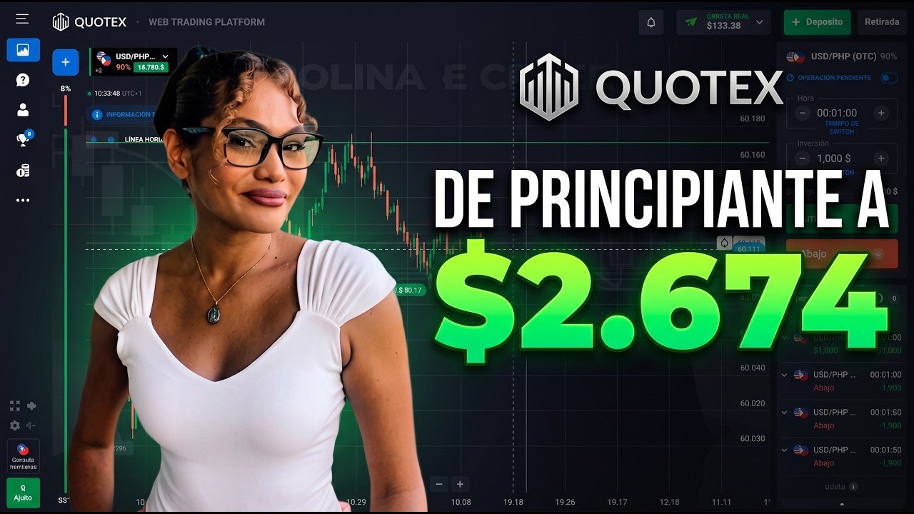 ESTRATEGIA QUOTEX PARA PRINCIPIANTES 🔥 Estrategias de opciones binarias +$2.674