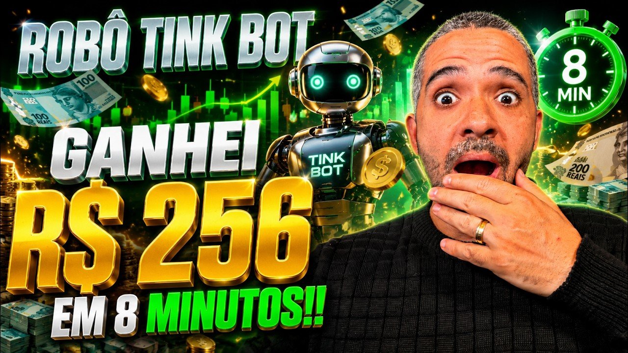 GANHEI R$ 256 EM 8 MINUTOS COM O ROBO TINK BOT – COPIE E COLE A ESTRATÉGIA