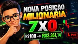NOVA POSIÇÃO MILIONÁRIA: 7X0 Transformando R$100 em R$3.361,14 EM OPÇÕES BINARIAS