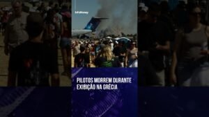 Pilotos morrem em queda de caça na Grécia, durante exibição aérea | InfoMoney News