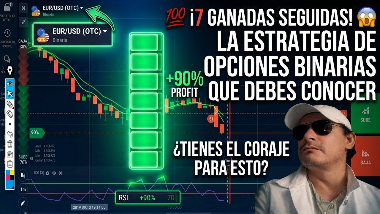 💯 ¡7 GANADAS SEGUIDAS! 😱 La Estrategia de OPCIONES BINARIAS que Debes Conocer