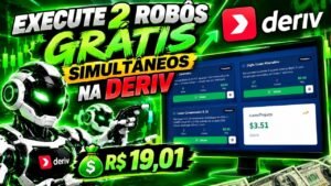 💵 UTILIZE 2 BOTS DERIV SIMULTÂNEOS GRÁTIS ! Mais Automação na Deriv, robo gratis