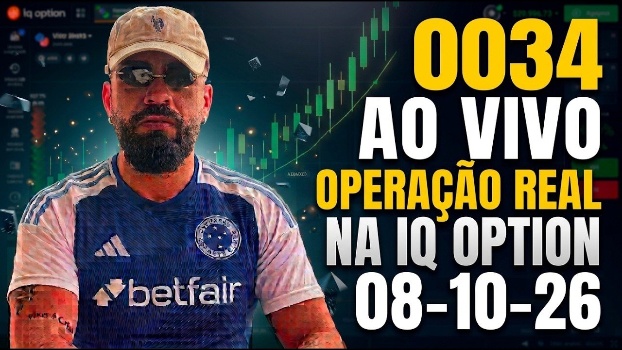 0034 📈 AO VIVO OPERAÇÃO REAL NA IQ OPTION 💰
