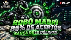 BANCA DE 12 DÓLARES – LUCRANDO COM ROBÔ MADRI  – conta real Deriv.com