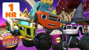Blaze Dresses Up For Halloween Rescues & Adventures! 🎃 | 1 Hour | Blaze and the Monster Machines