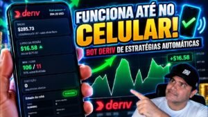 Este bot deriv de estratégias automáticas funciona ate em celular