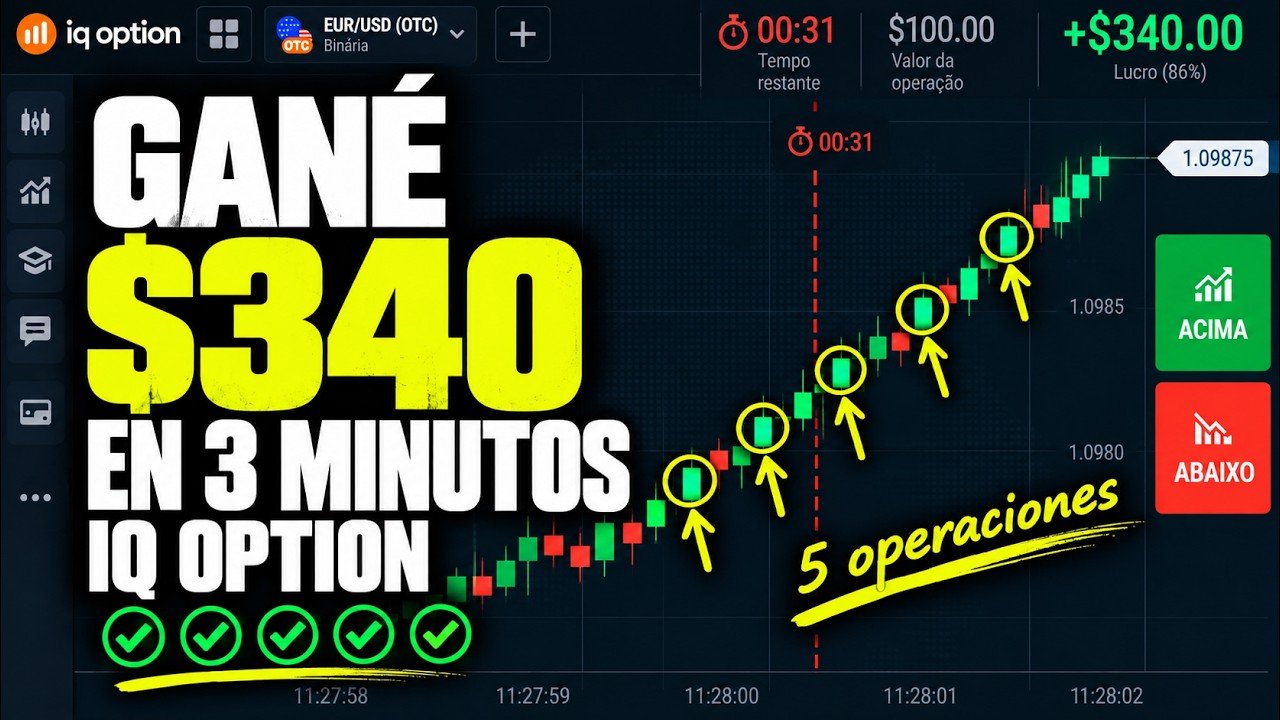 Gané $340 en 3 Minutos en IQ Option con Ese BUG SECRETO (Sin Indicadores)