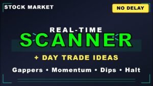 Live Stock Market Scanner and Day Trade Ideas, NO DELAY. Morning Gappers Momentum and Halt Scanner