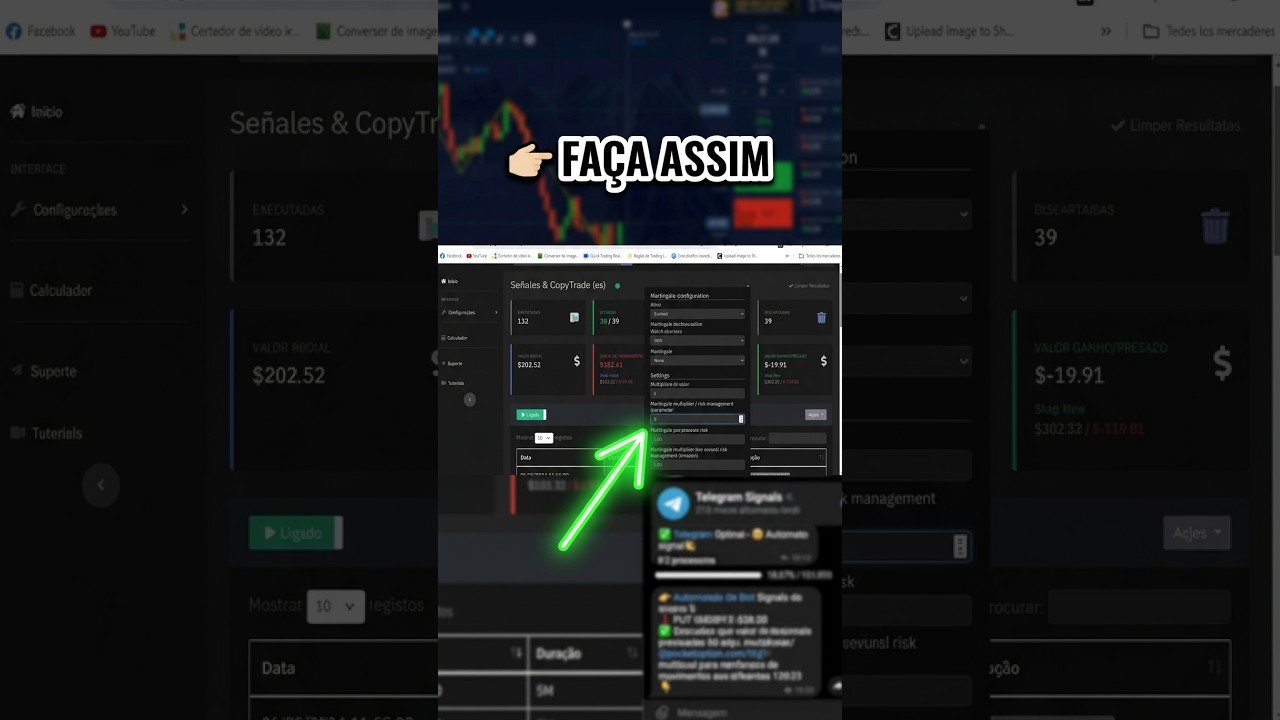 Passo a Passo da Operação Automática Do Sinal no Telegram à Execução #pocketoption #trading #ai