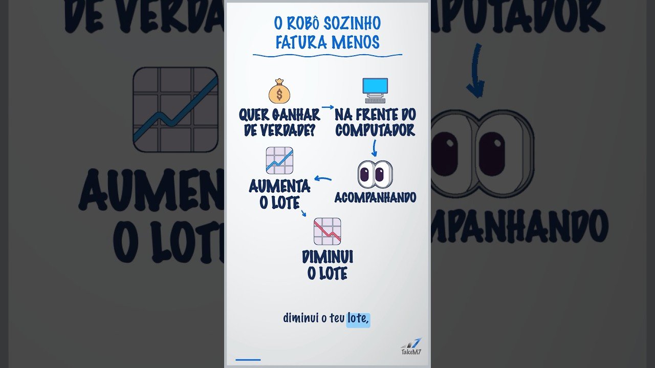 Por que o robô sozinho fatura menos – Cuidar de perto x deixar rodando. #shorts #trader #robotrader