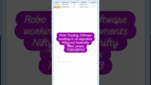 Robo Trading Software working in all segments in mobile phone and Desktop 7092188743