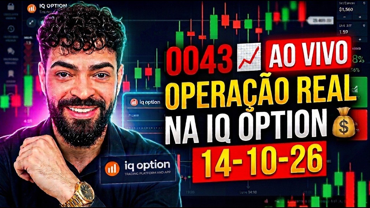 V-0043 📈 AO VIVO OPERAÇÃO REAL NA IQ OPTION 💰